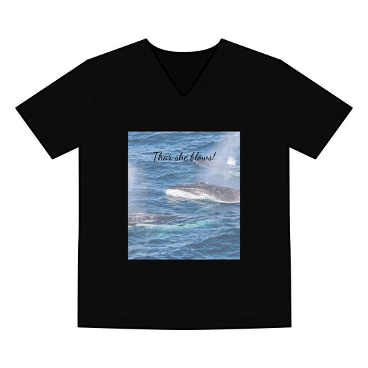 Antarctic Attire: Thar she Blows V-Neck Tee