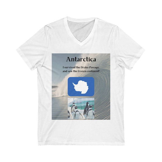 Antarctic Attire: I Survived the Drake Passage V-Neck Tee