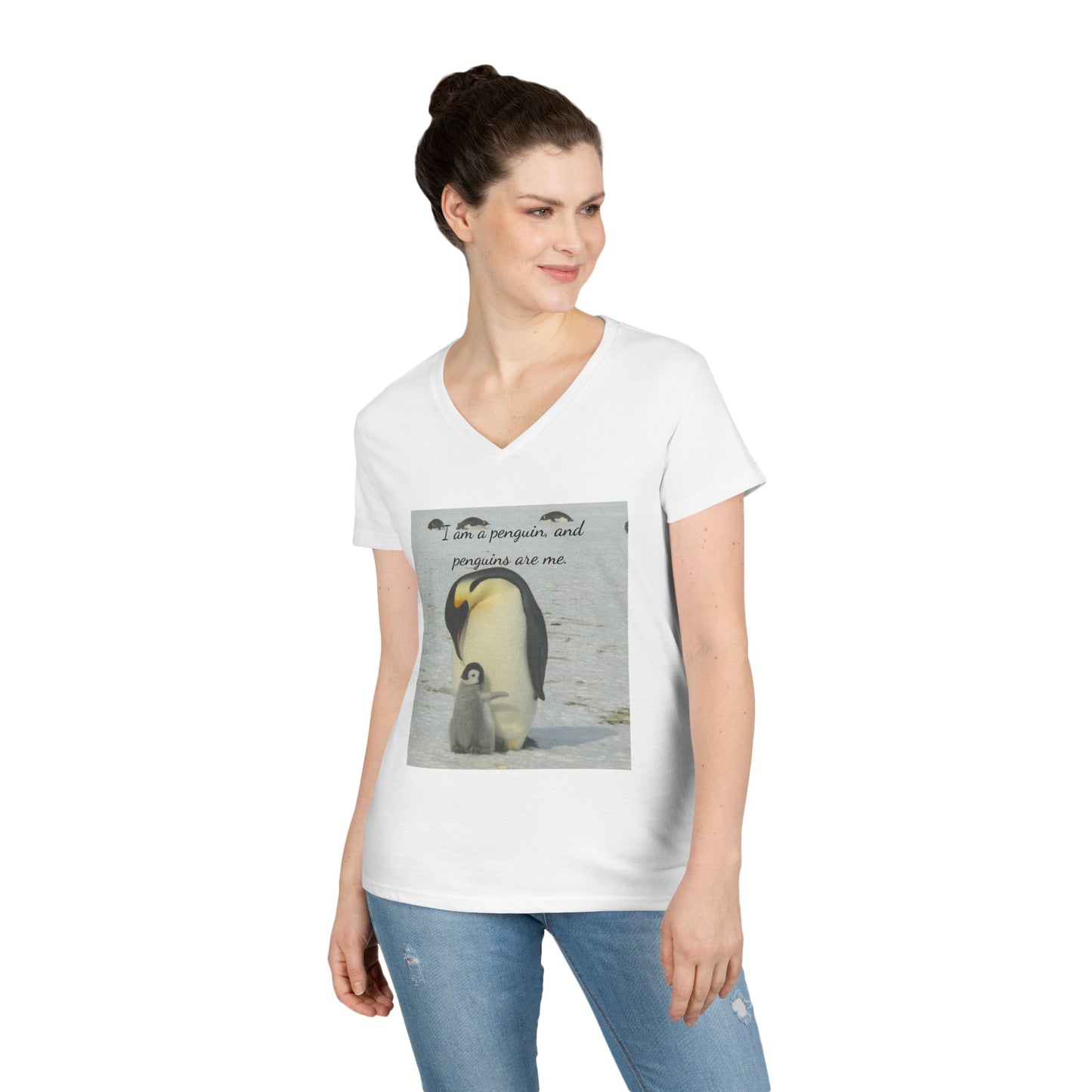 Antarctic Attire: Penguins are my Life V-Neck Tee